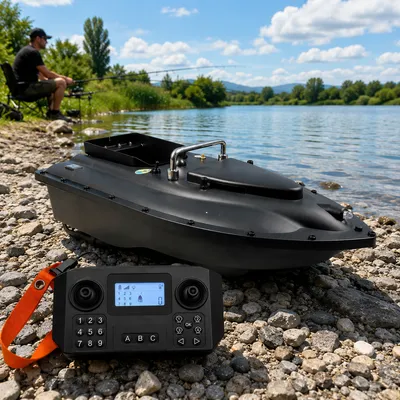 Прикормочний радіокерований кораблик для риболовлі з GPS, катер для завезення прикормки, бойлів і снастей, 12000 mAh 12V А18 GPS